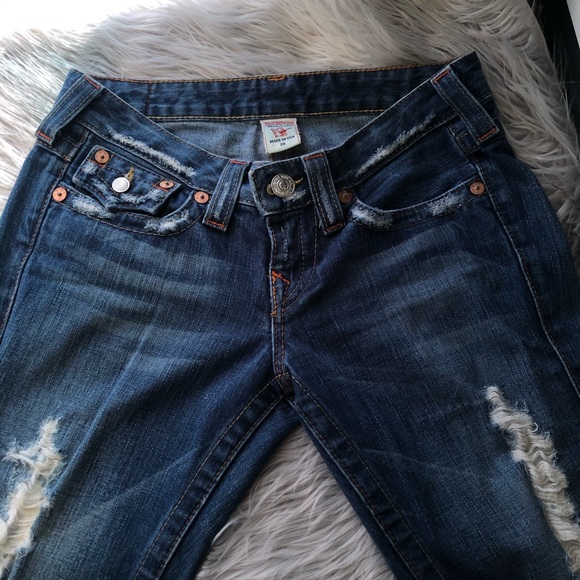 True Religion Bootcut Size 26 Distress - Picture 3 of 5